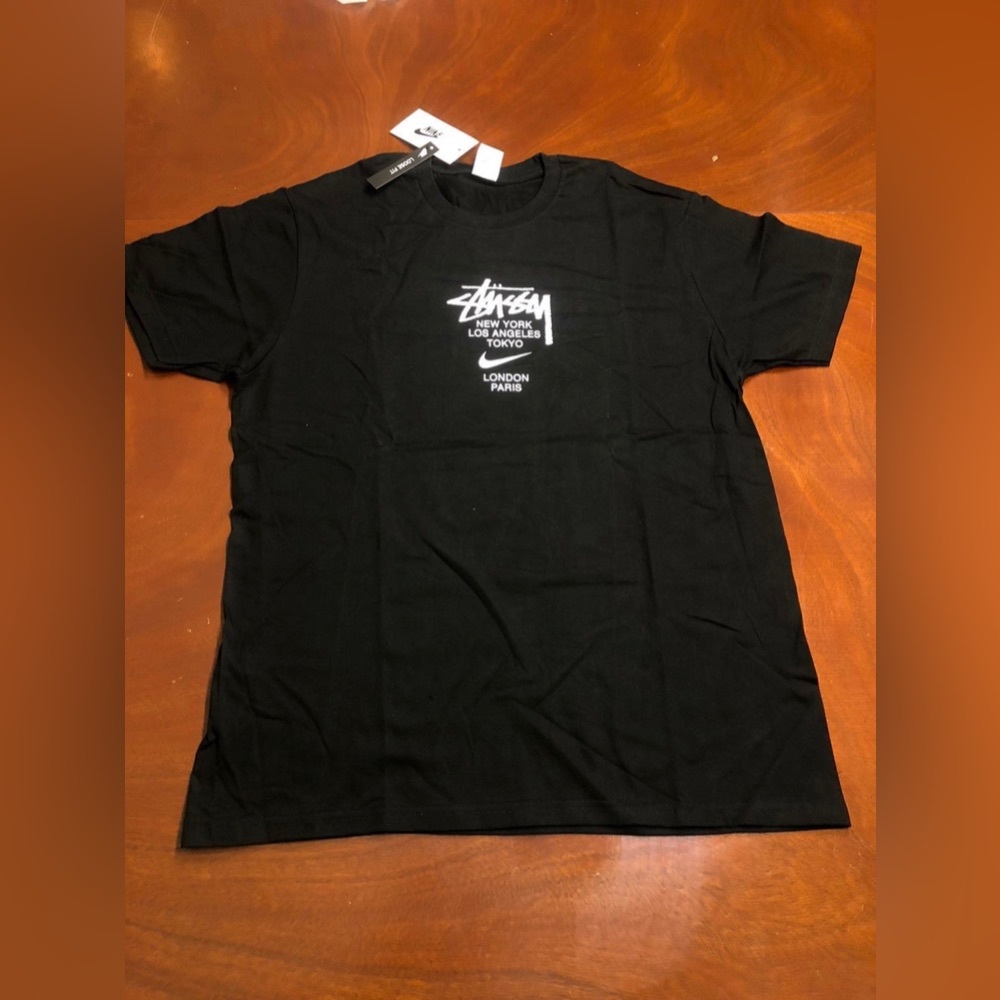 Stussy X Nike Black Logo Tee